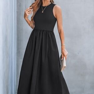 Cupshe Black Sleeveless Maxi Dress
